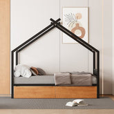 Bellemave® Metal House Bed with Two Drawers - Bellemave